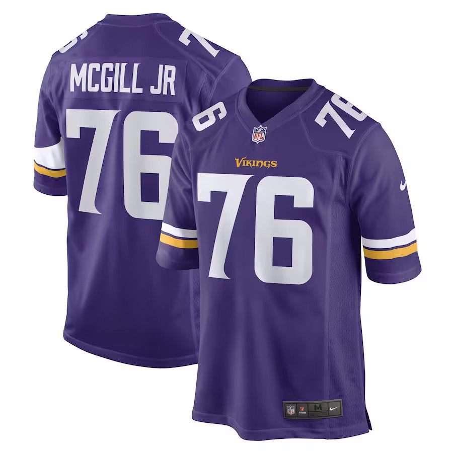 Men Minnesota Vikings #76 T.Y. McGill Jr. Nike Purple Game Player NFL Jersey
